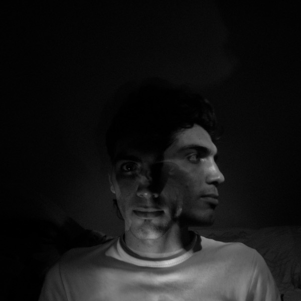 Double exposure portrait showing multiple aspects of a person