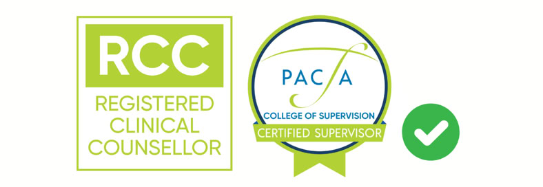 PACFA Badges for Registered Cinical Counsellor and Certified Supervisor